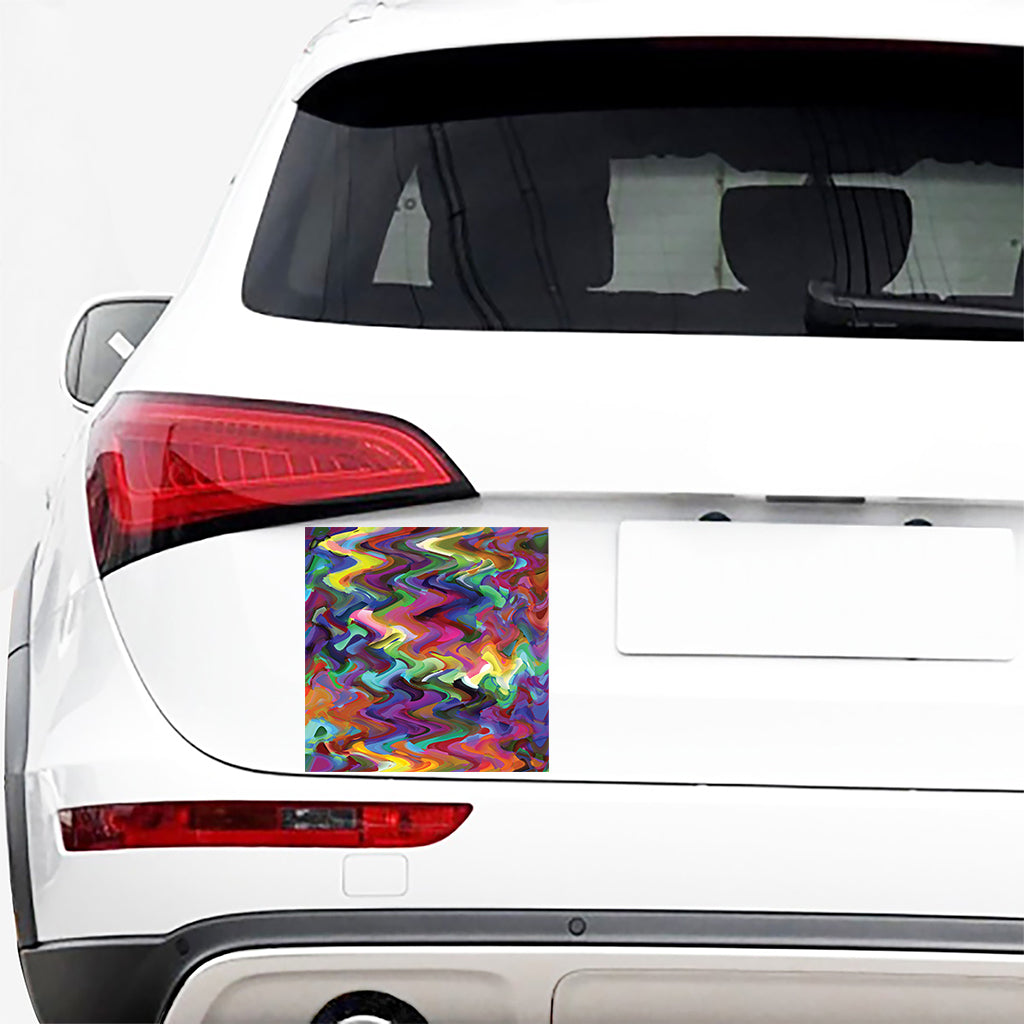 Watercolor Psychedelic Print Car Sticker