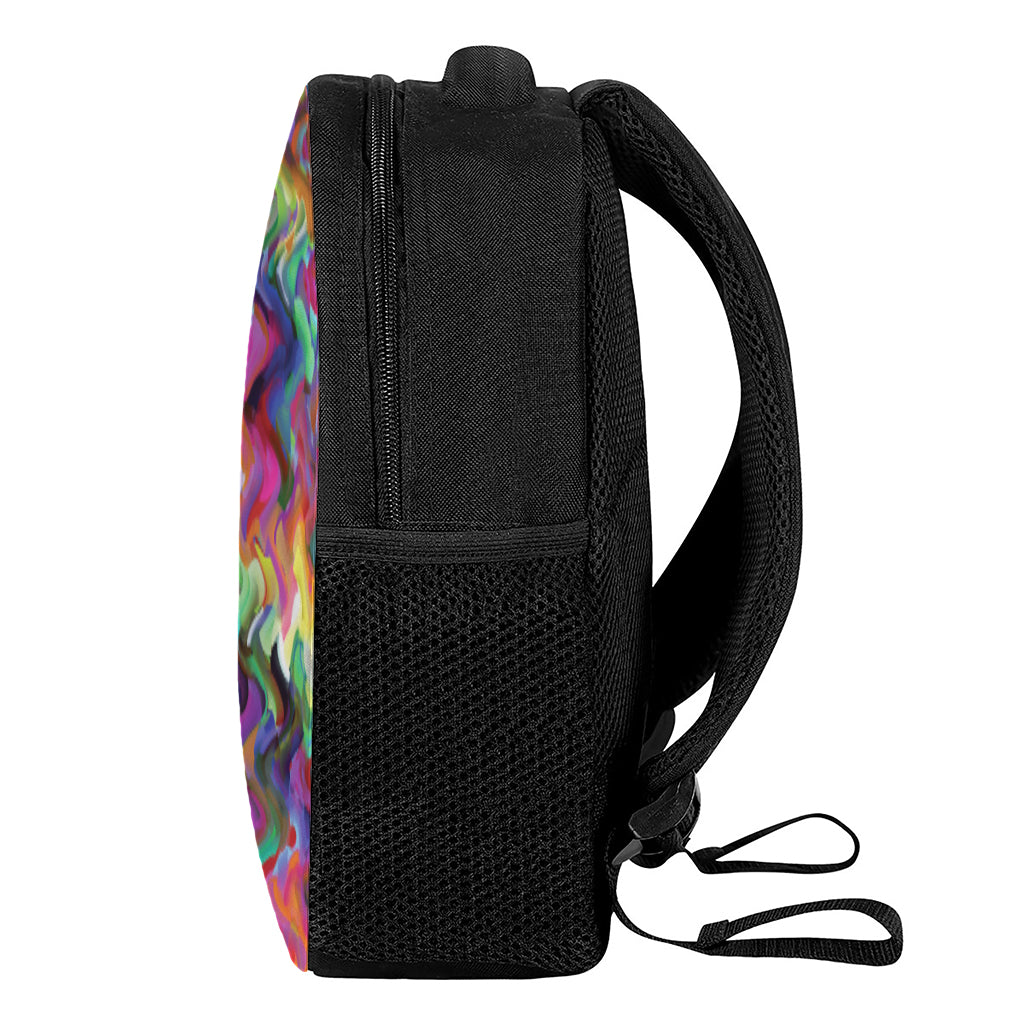 Watercolor Psychedelic Print Casual Backpack