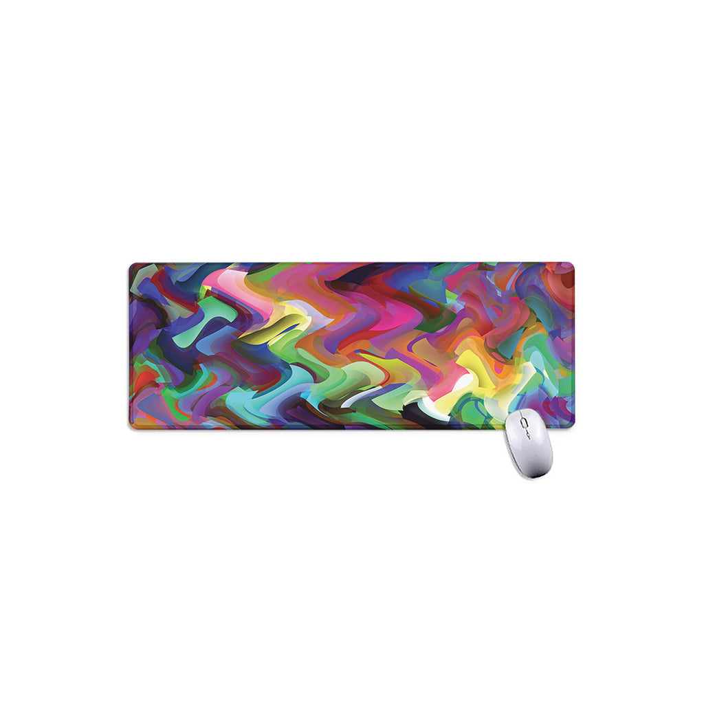 Watercolor Psychedelic Print Extended Mouse Pad