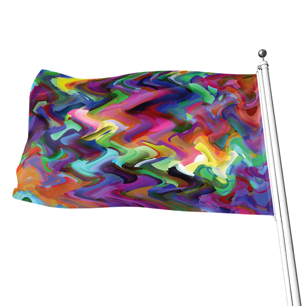 Watercolor Psychedelic Print Flag