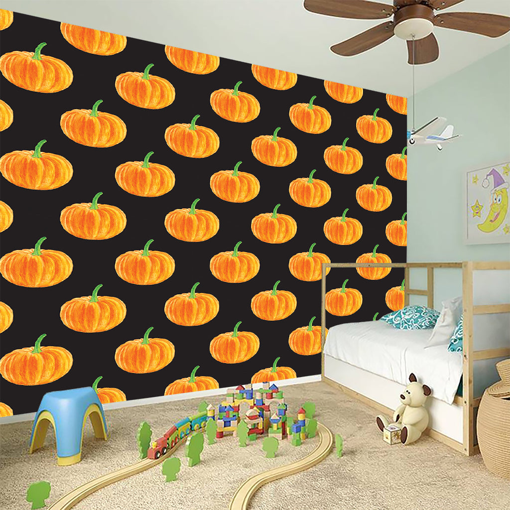 Watercolor Pumpkin Pattern Print Wall Sticker
