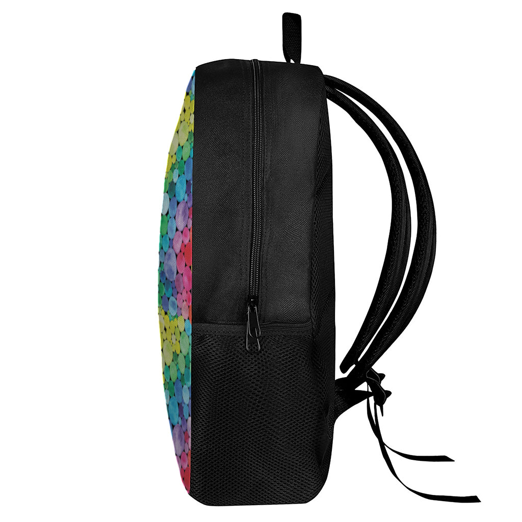 Watercolor Rainbow Pattern Print 17 Inch Backpack