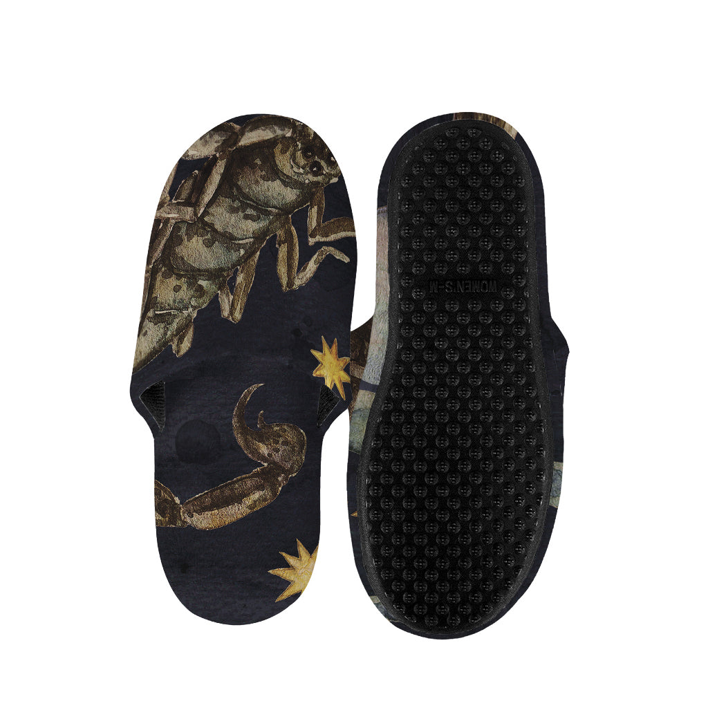 Watercolor Scorpio Zodiac Sign Print Slippers