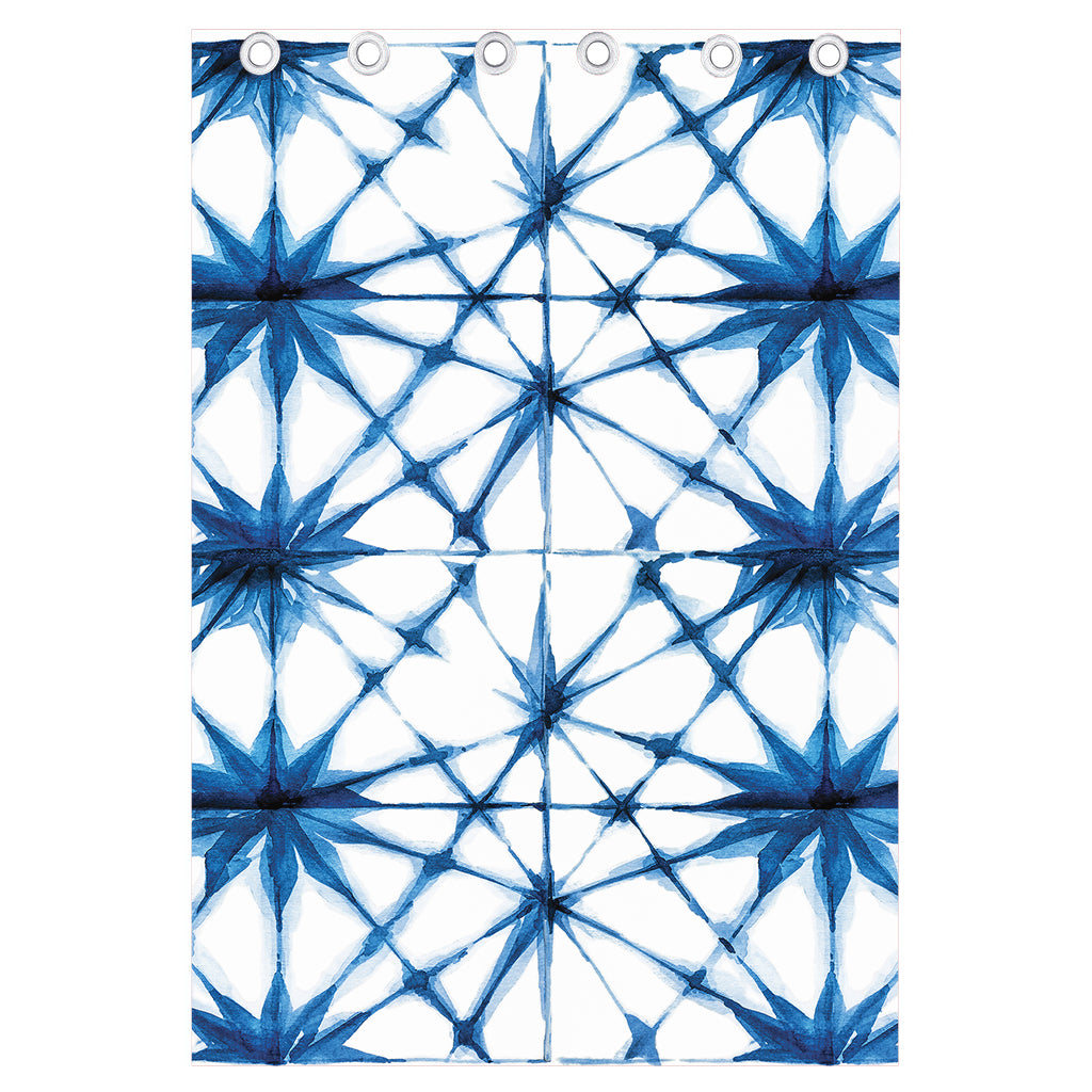 Watercolor Shibori Pattern Print Curtain