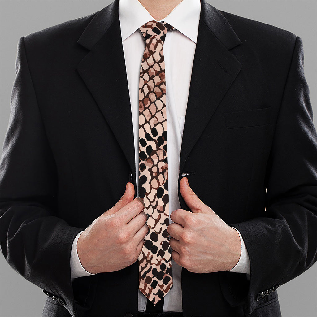 Watercolor Snakeskin Print Necktie