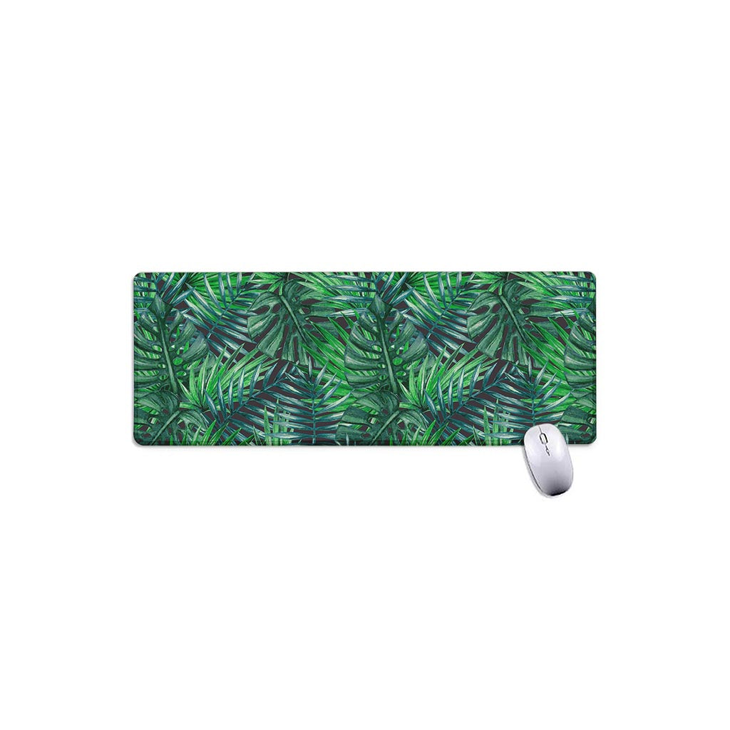 Watercolor Tropical Leaves Pattern Print Extended Mouse Pad
