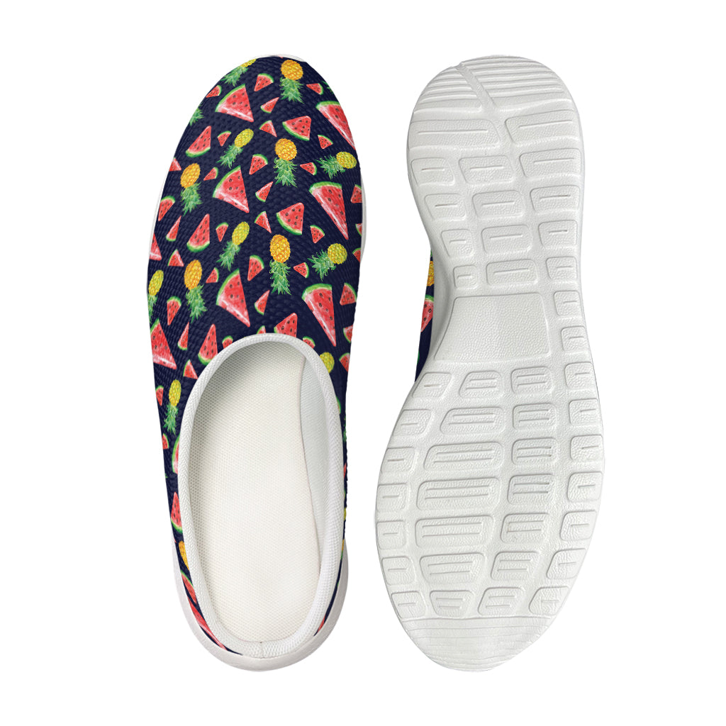 Watercolor Tropical Pattern Print Mesh Casual Shoes
