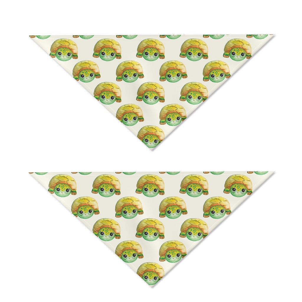 Watercolor Turtle Pattern Print Dog Bandana