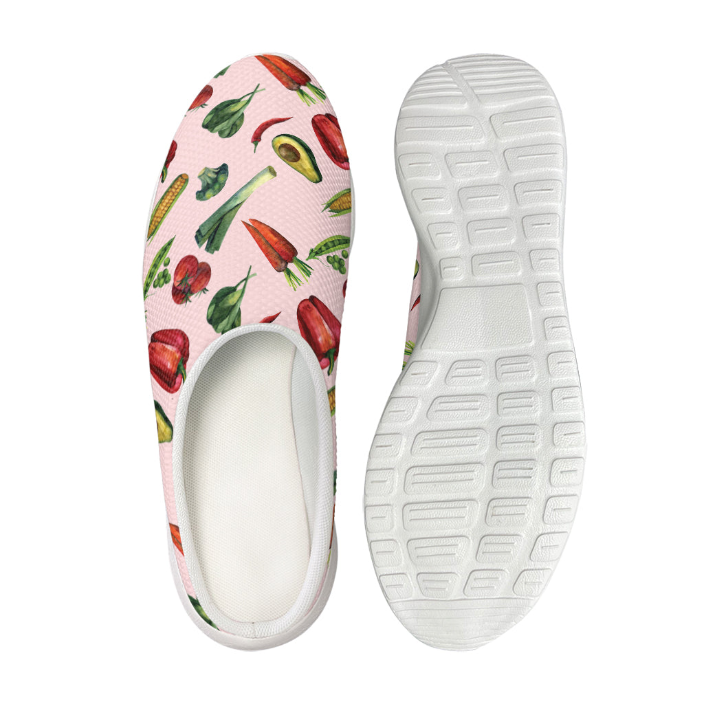 Watercolor Vegan Pattern Print Mesh Casual Shoes