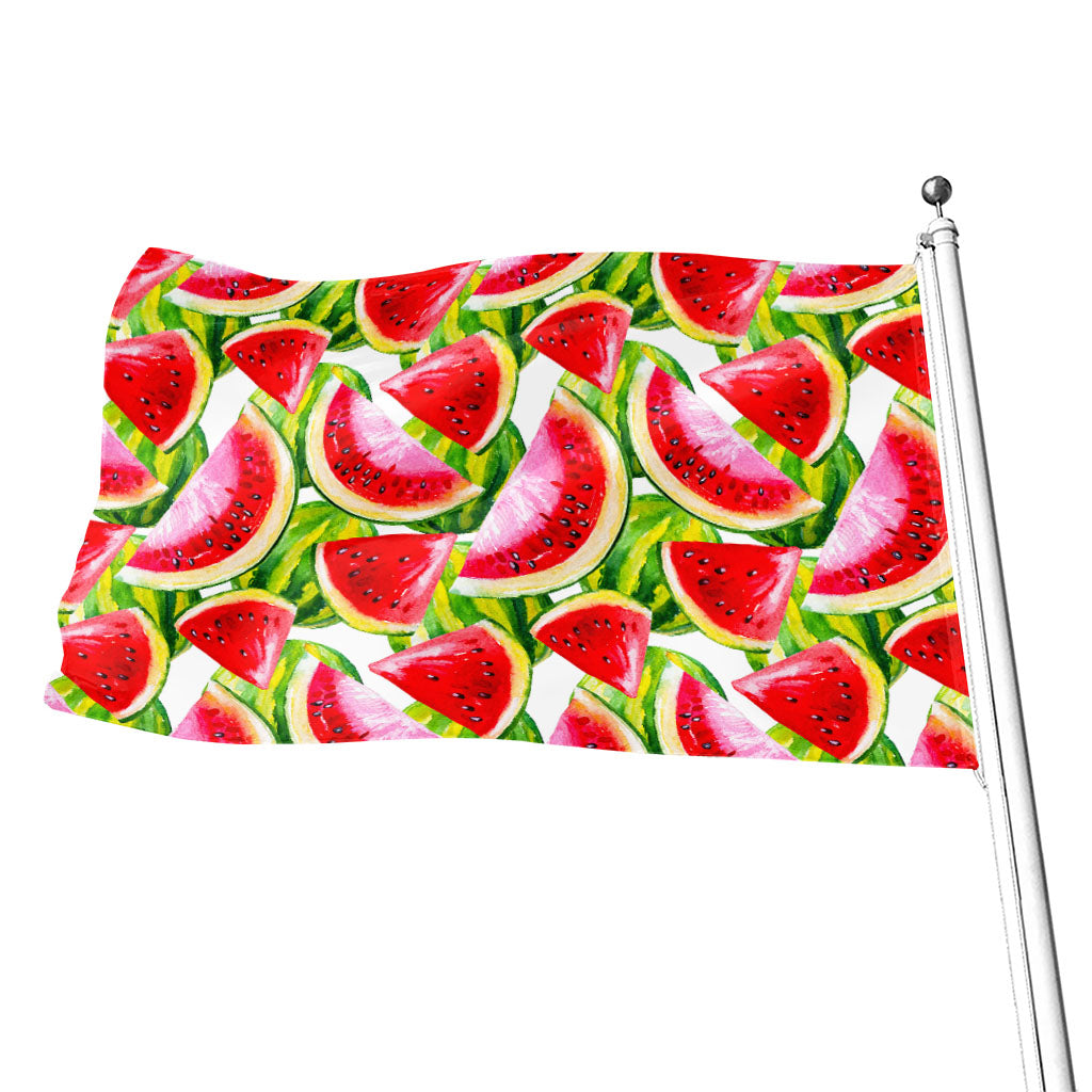 Watercolor Watermelon Pattern Print Flag