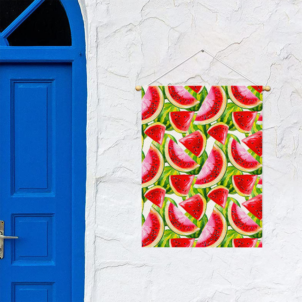 Watercolor Watermelon Pattern Print Garden Flag
