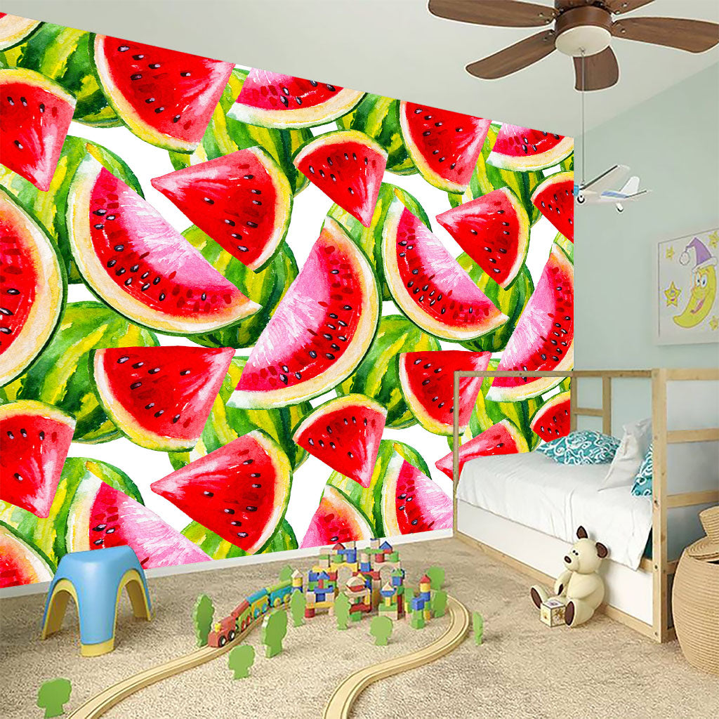 Watercolor Watermelon Pattern Print Wall Sticker