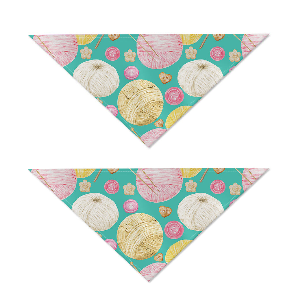 Watercolor Yarn Pattern Print Dog Bandana