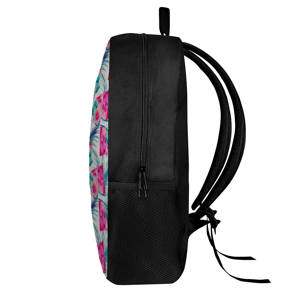 Watermelon Teal Hawaiian Pattern Print 17 Inch Backpack