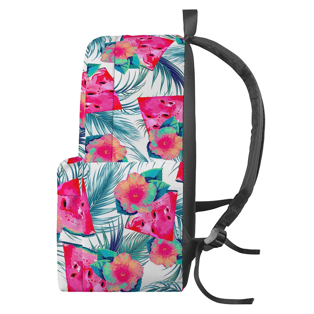Watermelon Teal Hawaiian Pattern Print Backpack