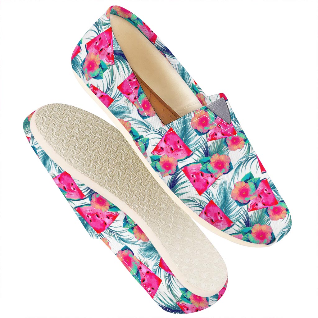 Watermelon Teal Hawaiian Pattern Print Casual Shoes