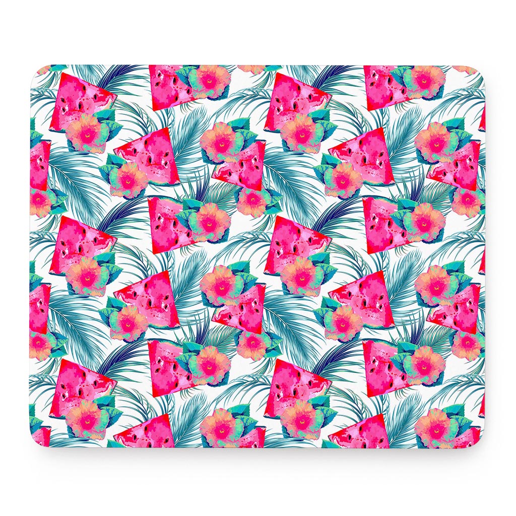 Watermelon Teal Hawaiian Pattern Print Mouse Pad
