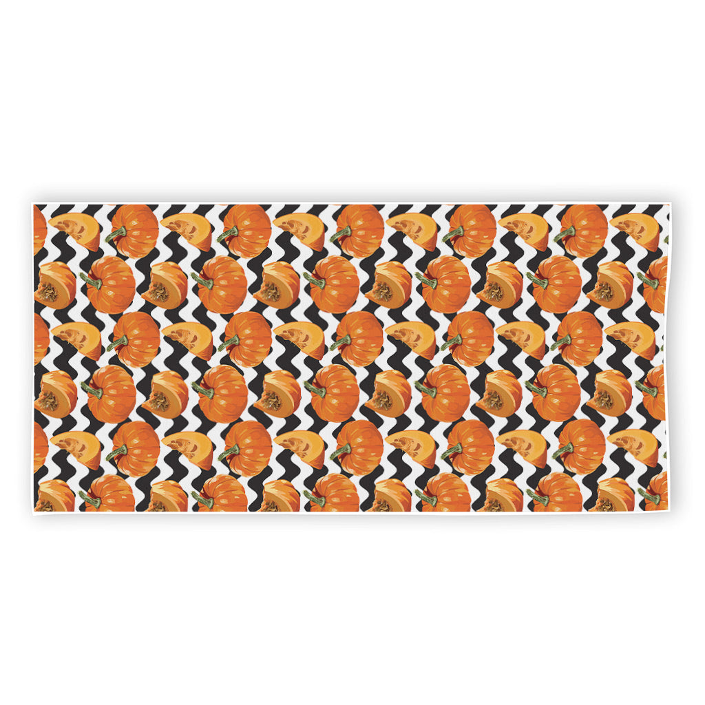 Wave Pumpkin Pattern Print Beach Towel