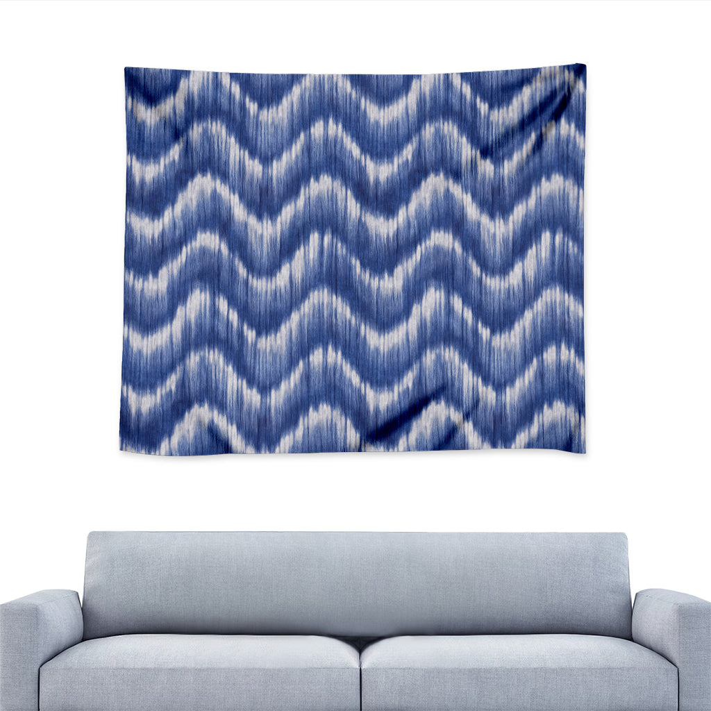 Wavy Shibori Pattern Print Tapestry