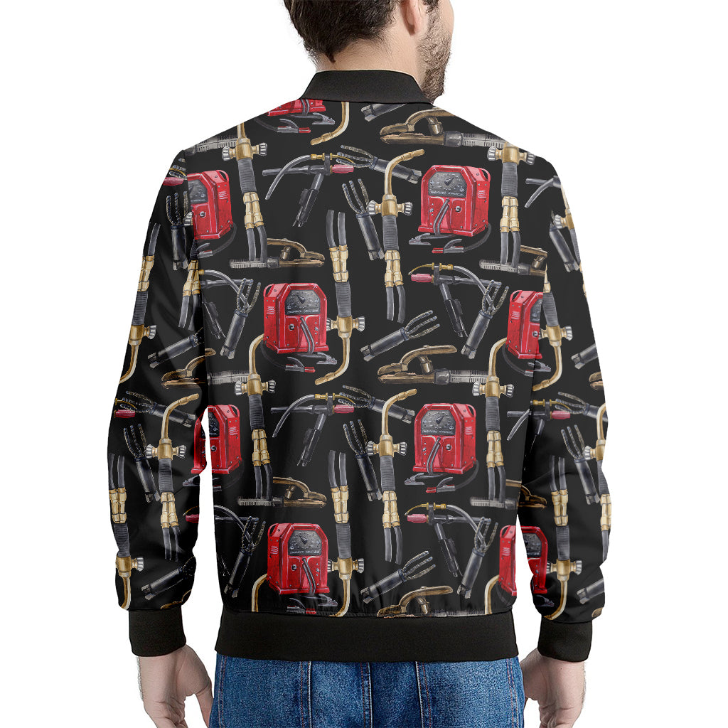 Welding Machine Pattern Print Men's Bomber Jacket