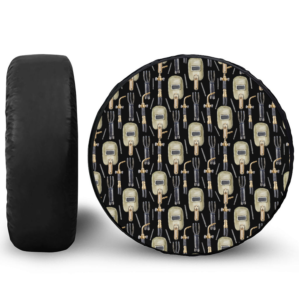 Welding Mask Pattern Print Leather Spare Tire Cover
