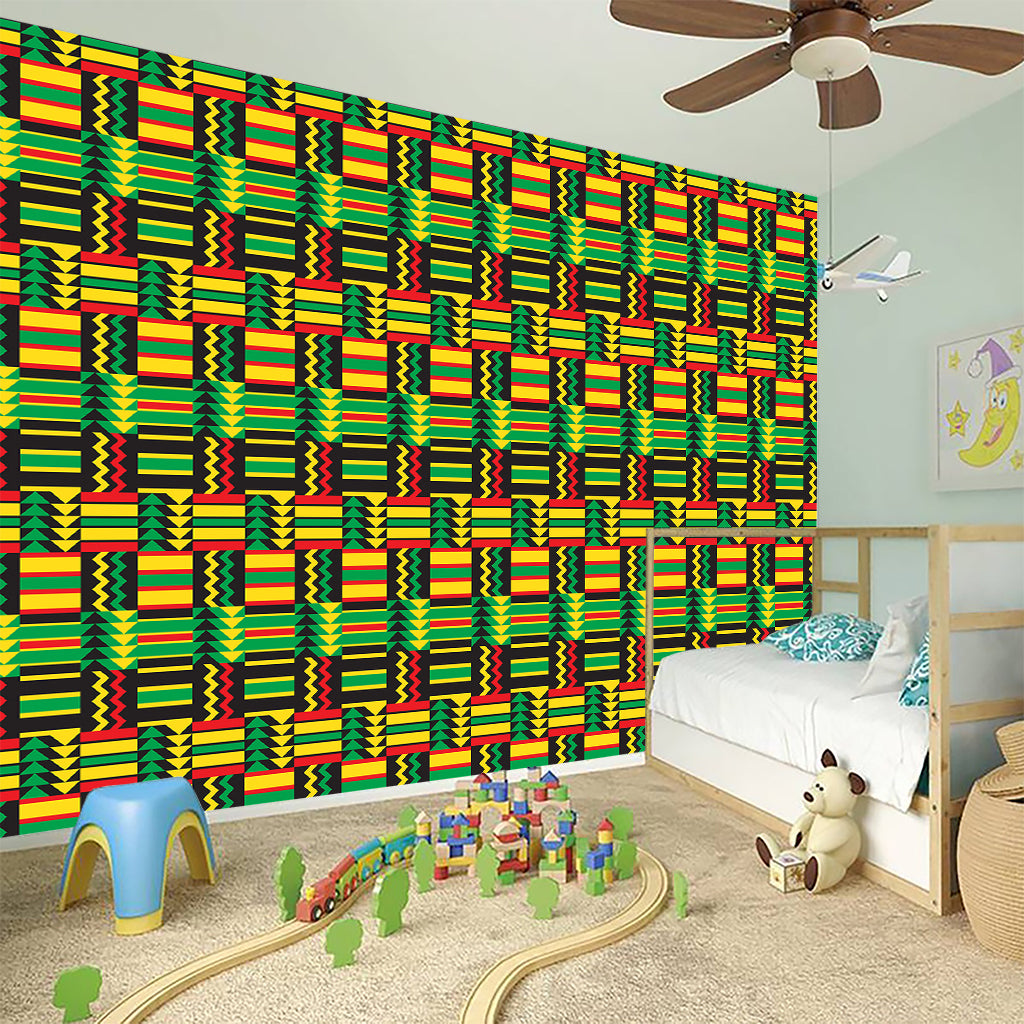 West African Kente Tribal Pattern Print Wall Sticker