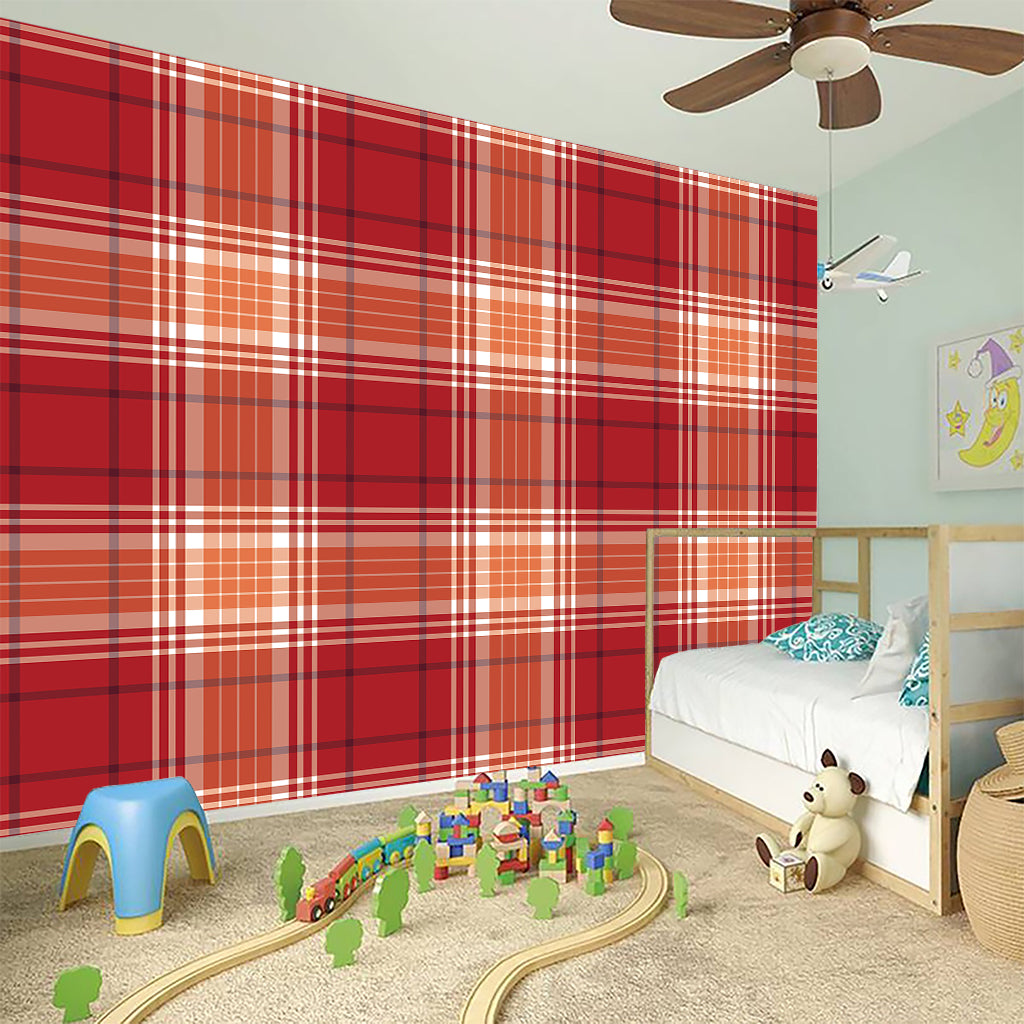 Western Tartan Pattern Print Wall Sticker