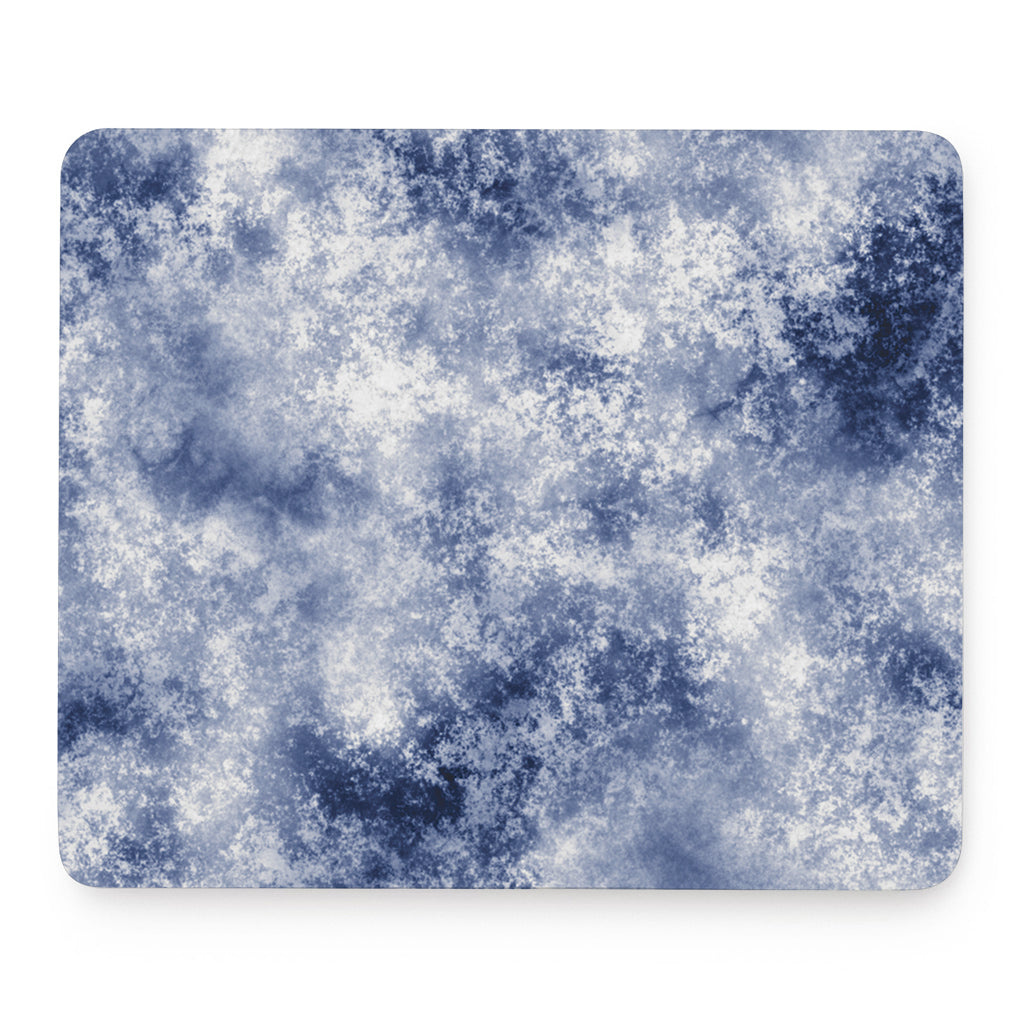 White And Blue Acid Wash Tie Dye Print Mouse Pad