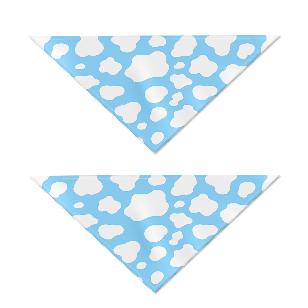 White And Blue Cow Print Dog Bandana