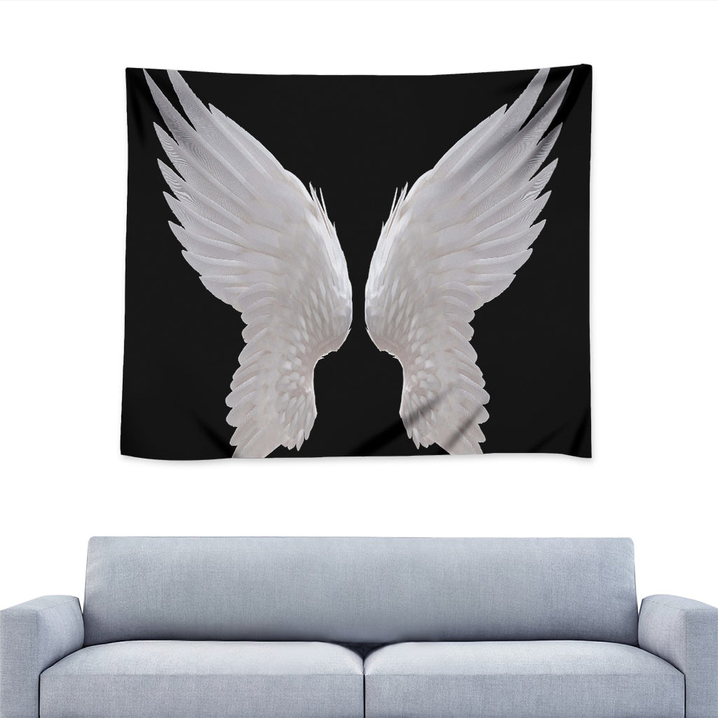 White Angel Wings Print Tapestry