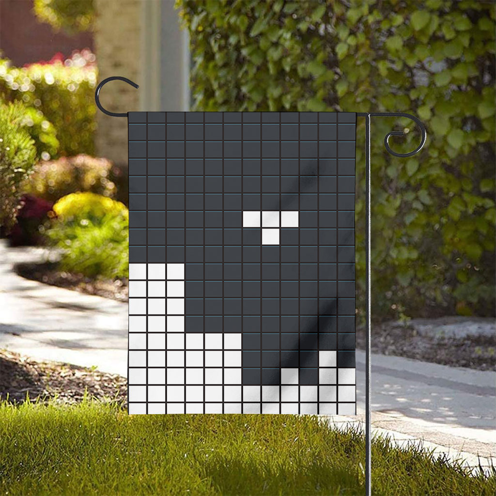 White Brick Puzzle Video Game Print House Flag