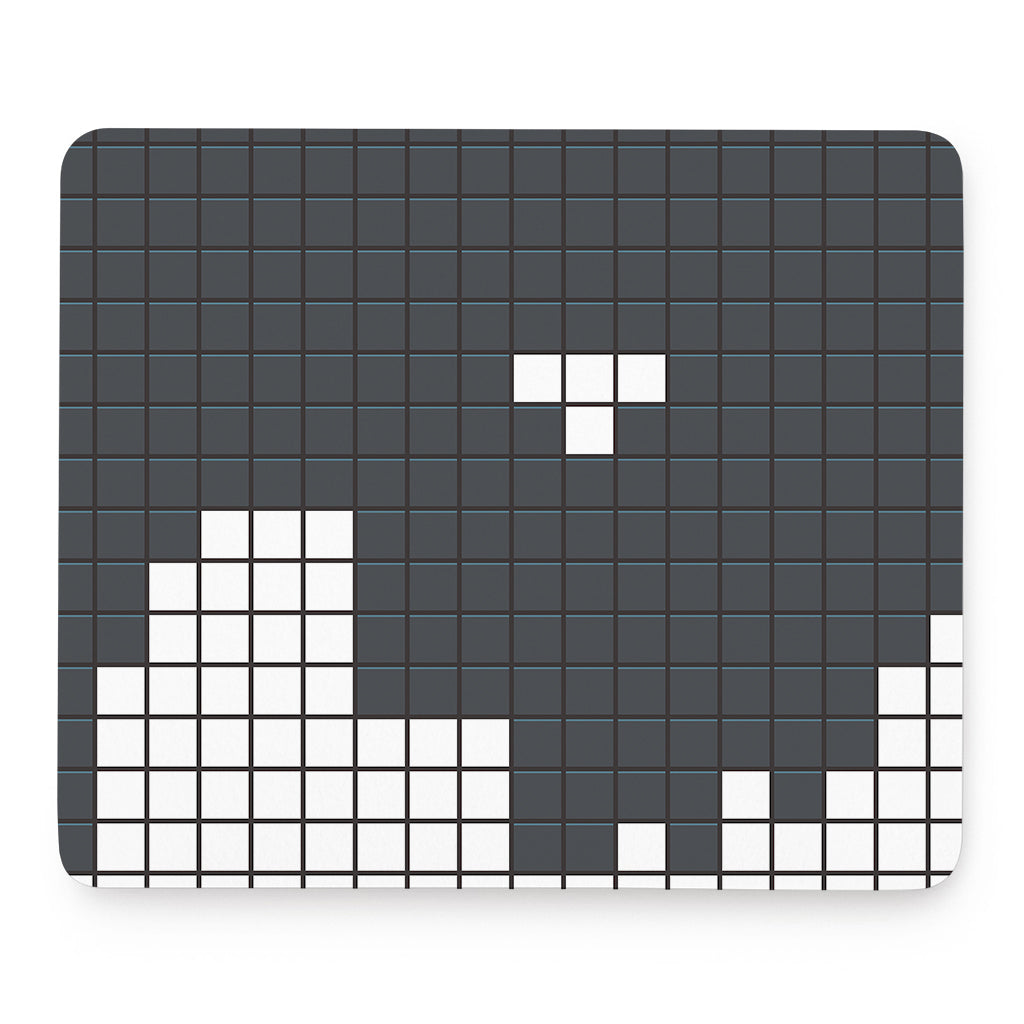 White Brick Puzzle Video Game Print Mouse Pad