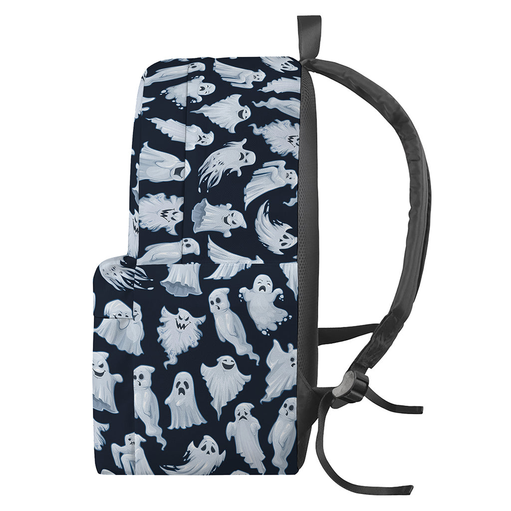 White Ghost Pattern Print Backpack