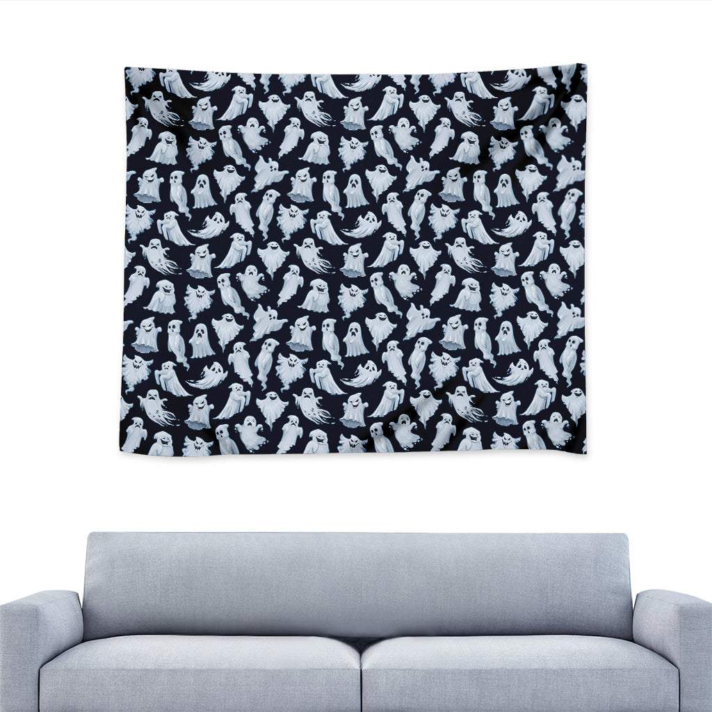 White Ghost Pattern Print Tapestry
