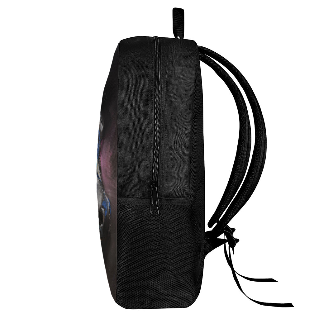 White Horse Portrait Print 17 Inch Backpack