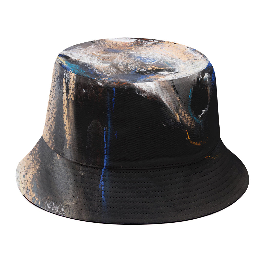 White Horse Portrait Print Bucket Hat