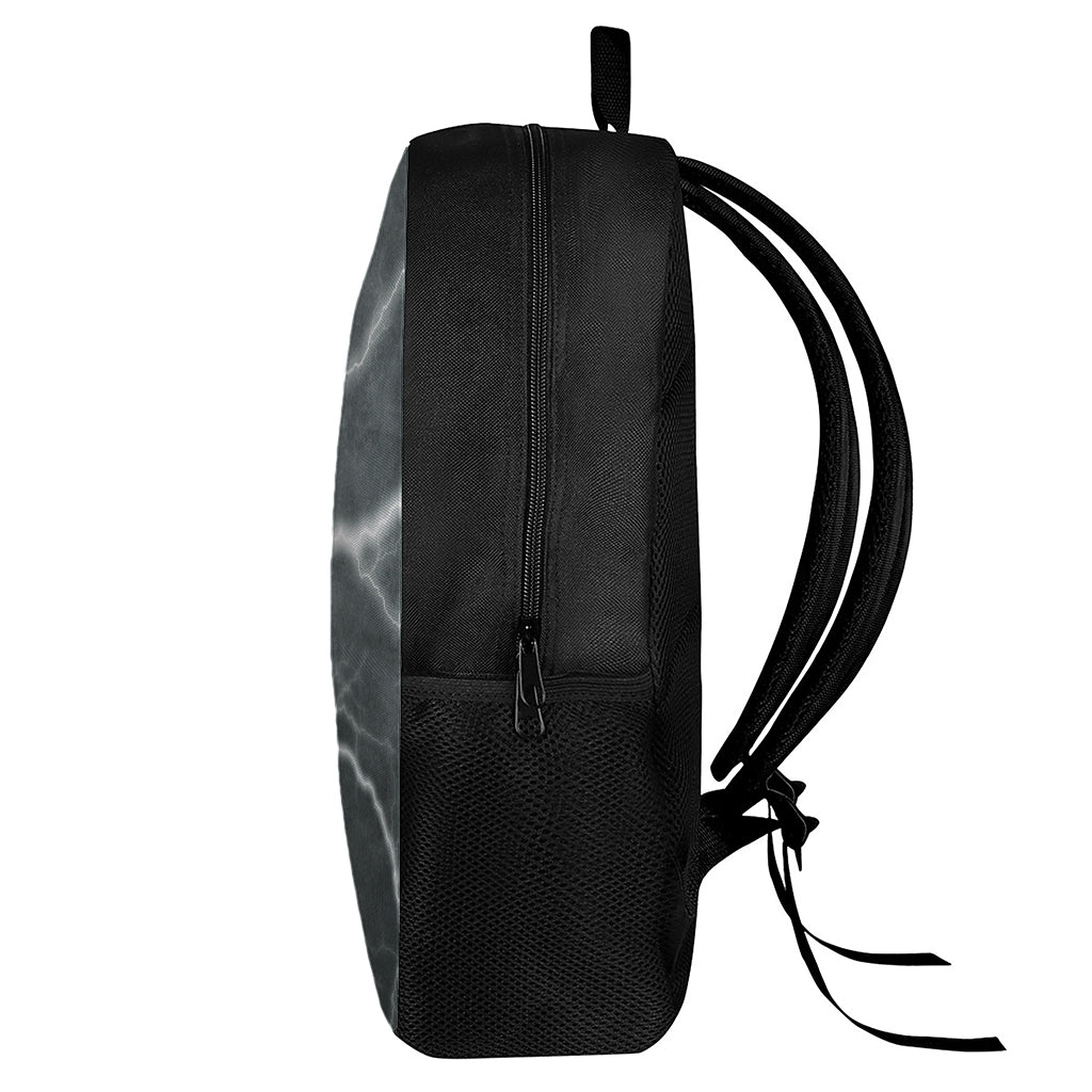 White Lightning Print 17 Inch Backpack