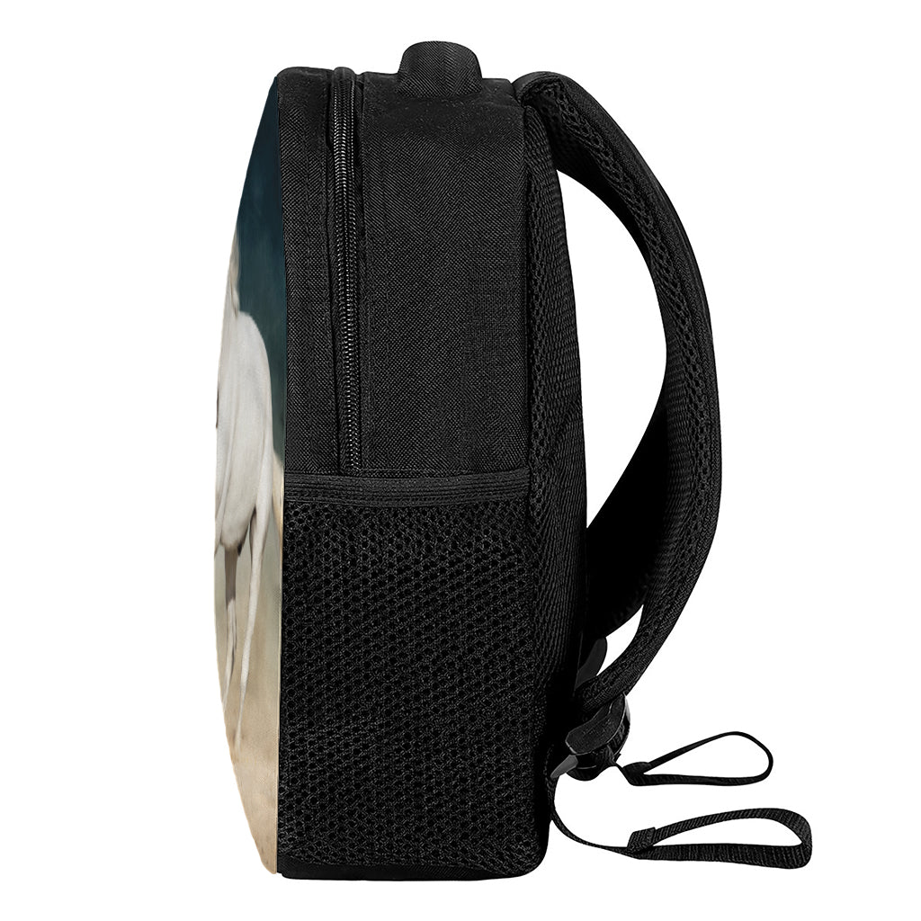 White Stallion Horse Print Casual Backpack