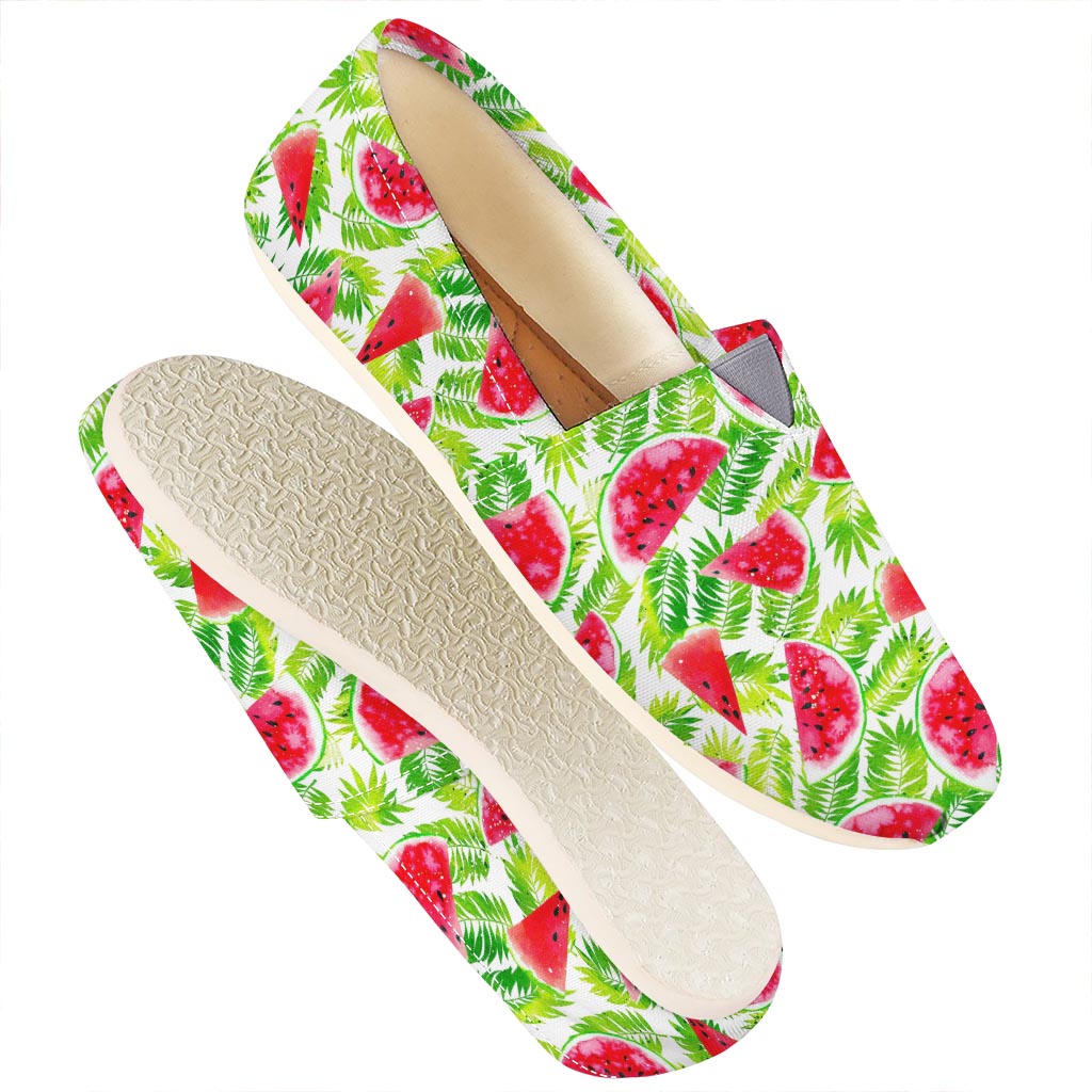 White Summer Watermelon Pattern Print Casual Shoes