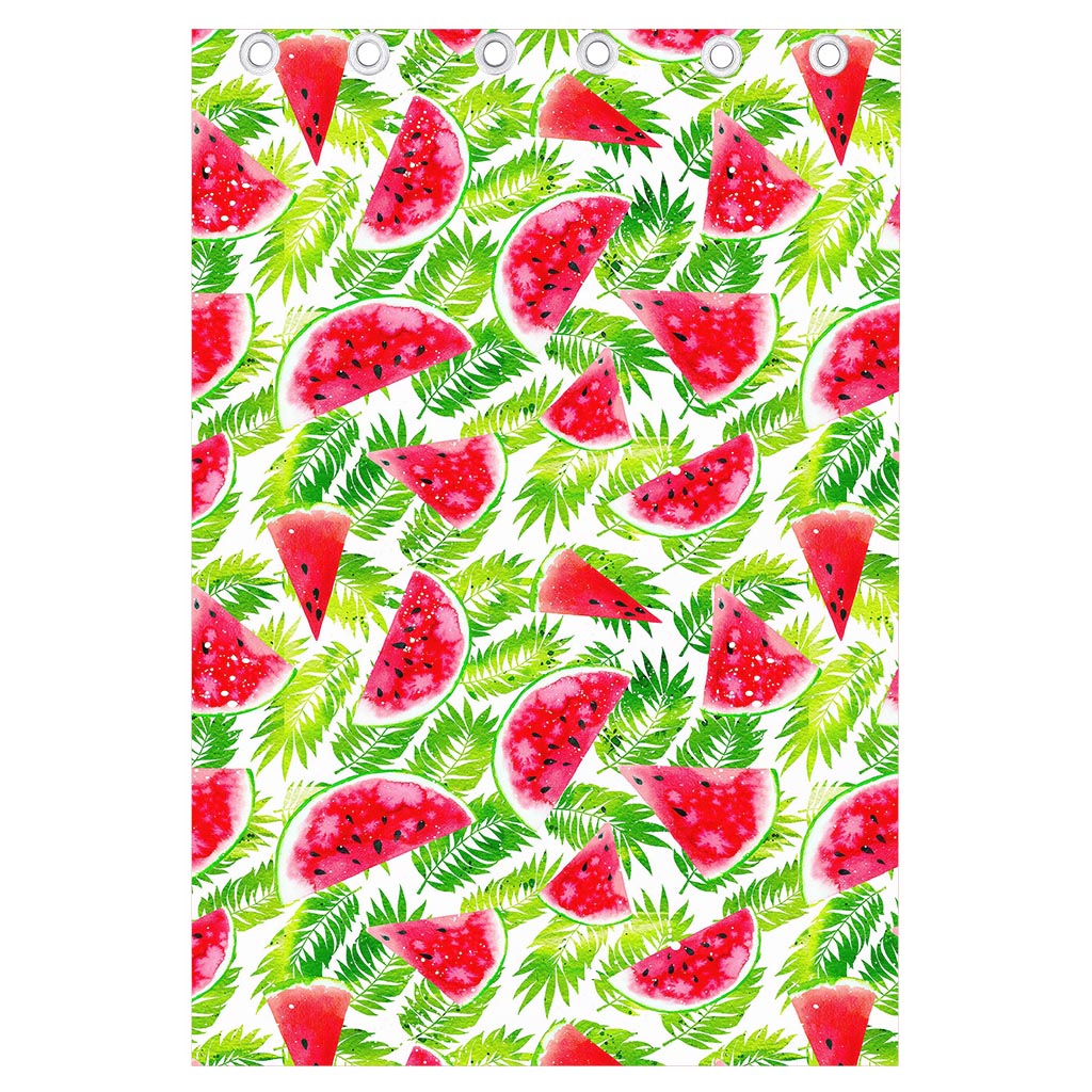 White Summer Watermelon Pattern Print Curtain