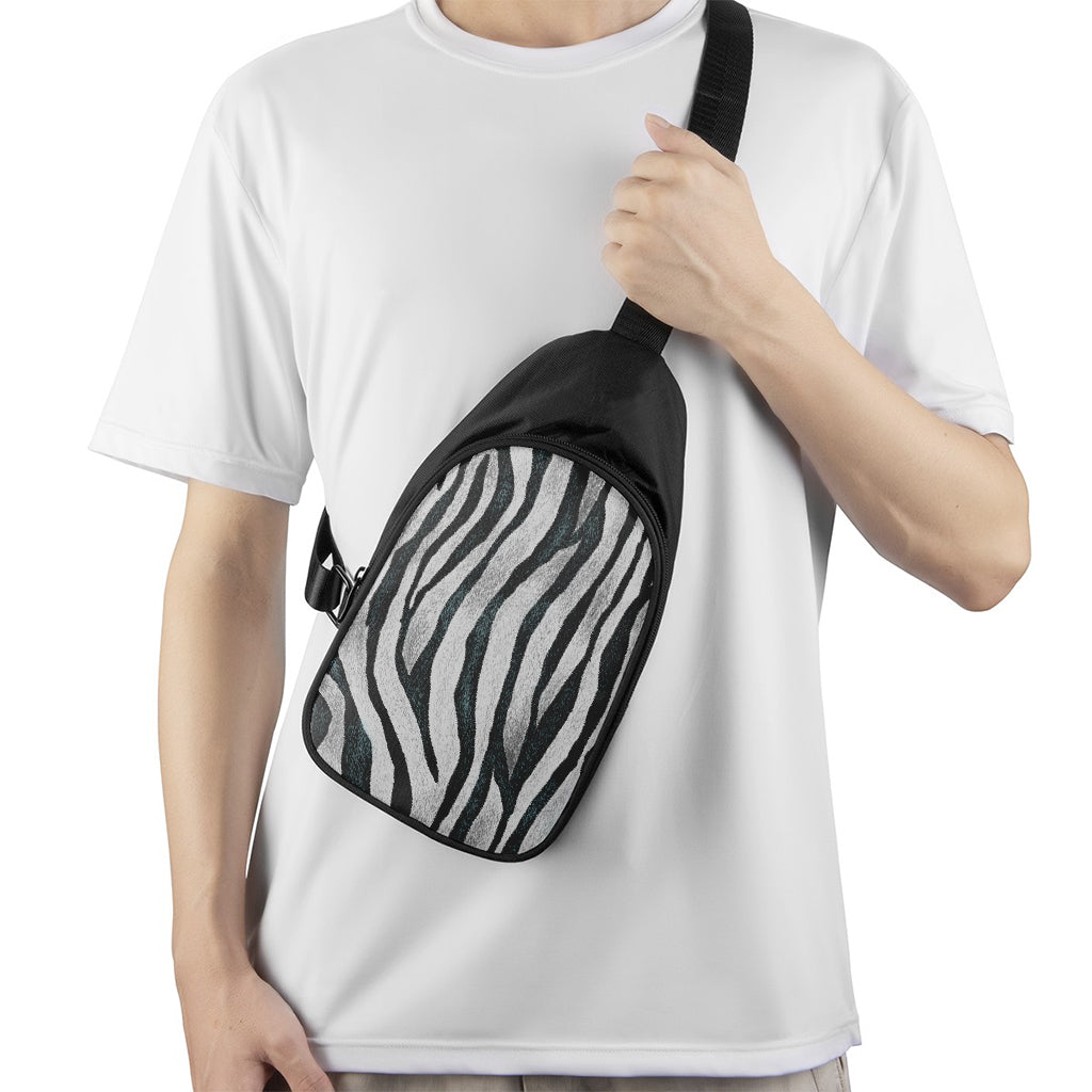 White Tiger Stripe Pattern Print Chest Bag