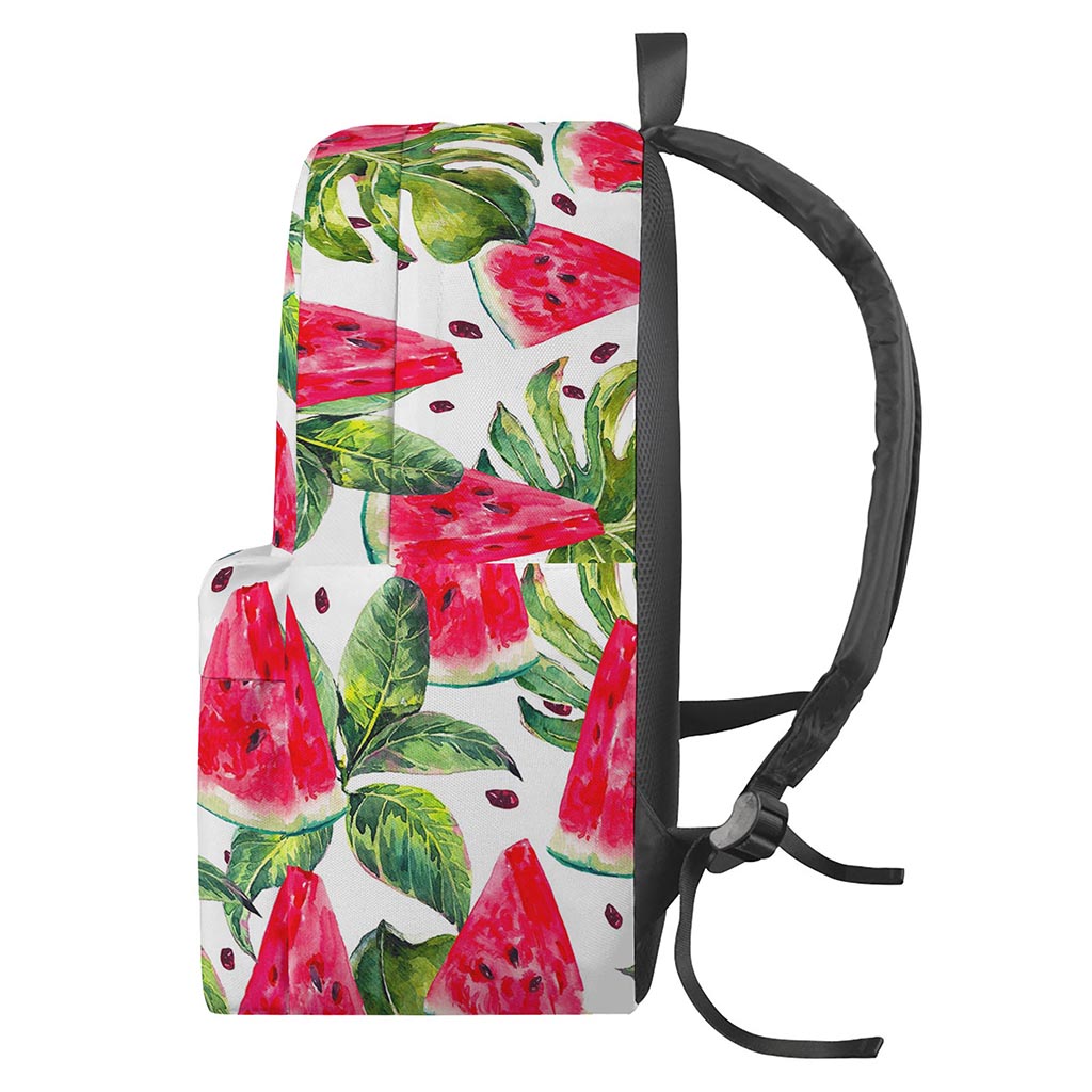 White Tropical Watermelon Pattern Print Backpack