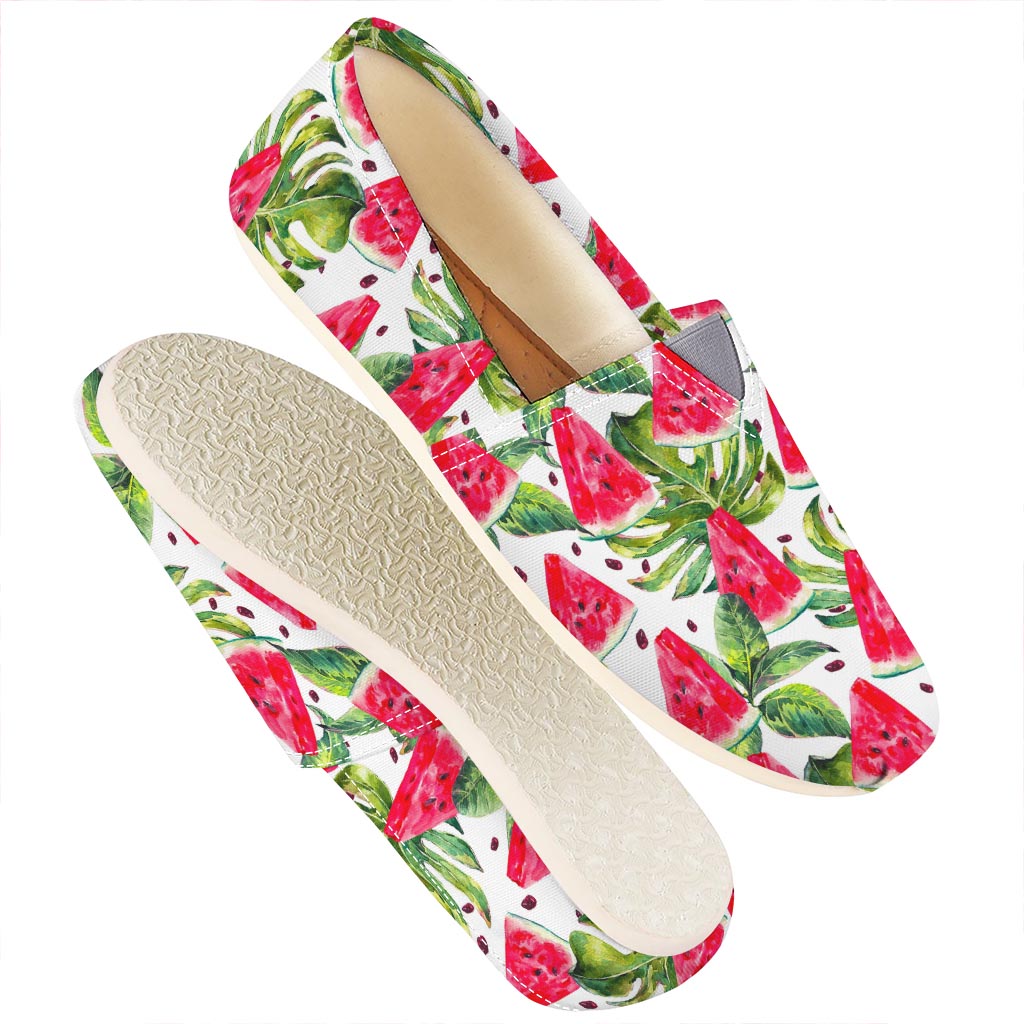 White Tropical Watermelon Pattern Print Casual Shoes