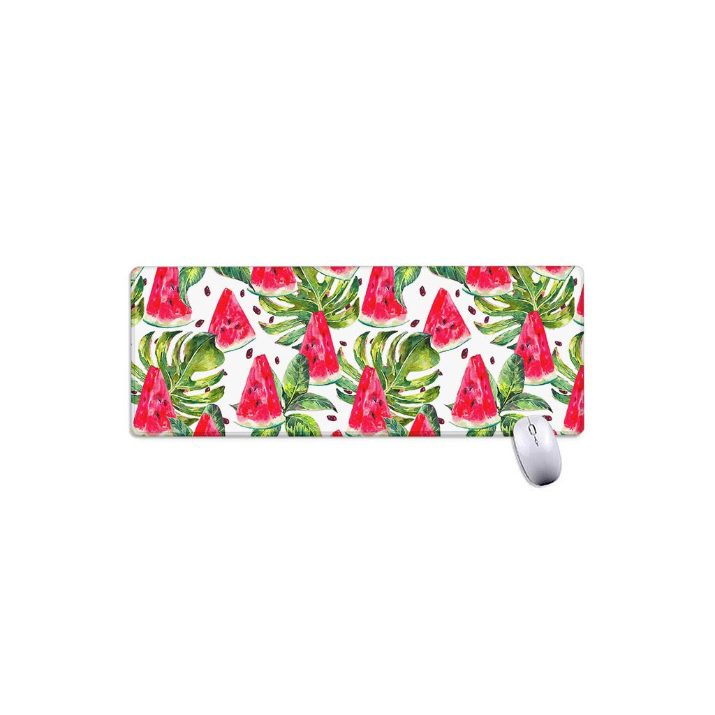 White Tropical Watermelon Pattern Print Extended Mouse Pad