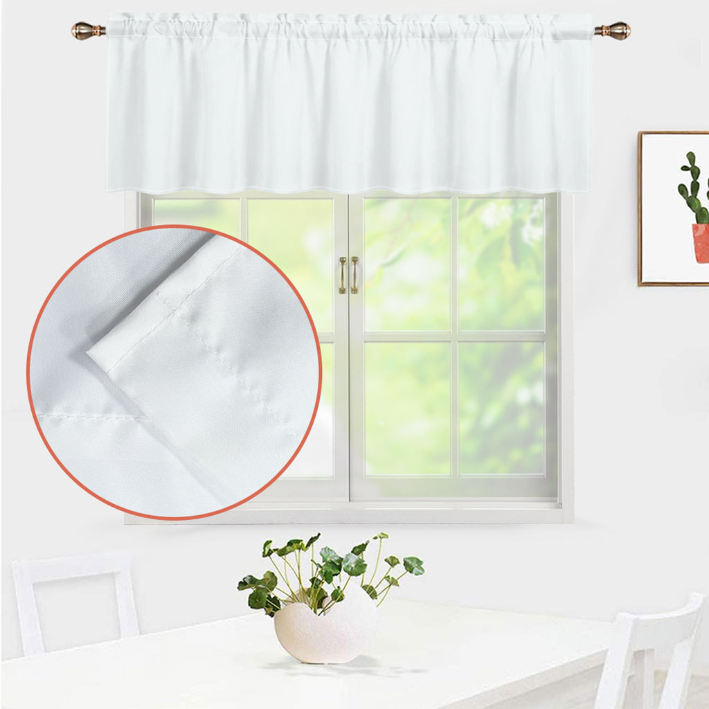 Red And Black Check Pattern Print Window Valance