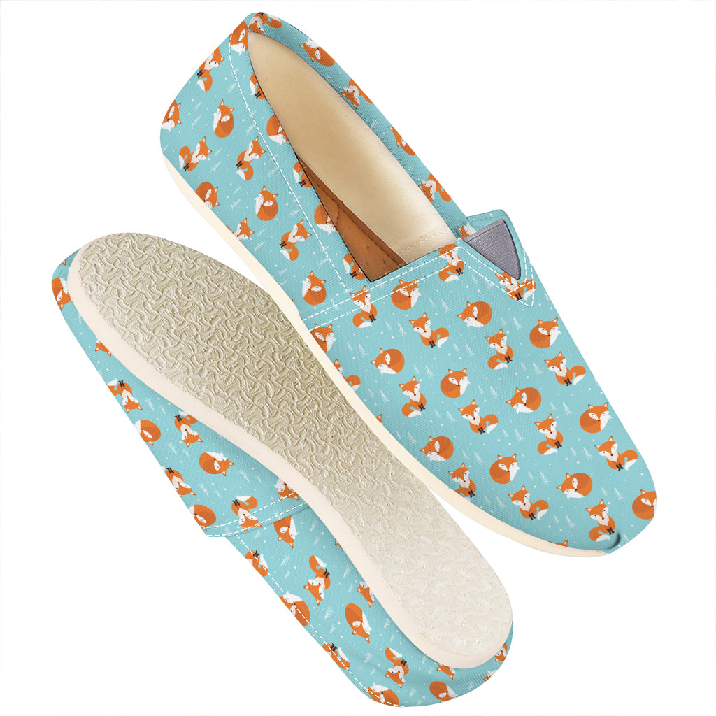Winter Fox Pattern Print Casual Shoes