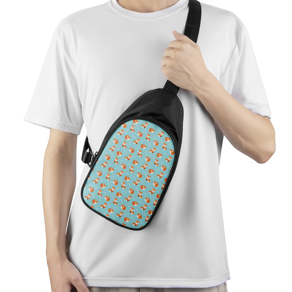 Winter Fox Pattern Print Chest Bag