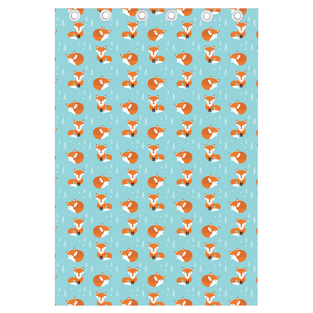 Winter Fox Pattern Print Curtain