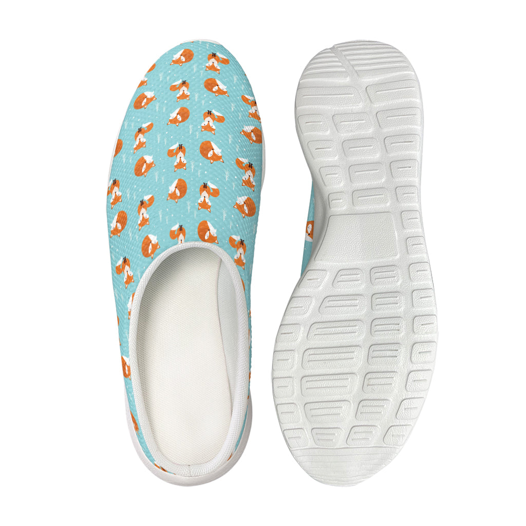 Winter Fox Pattern Print Mesh Casual Shoes