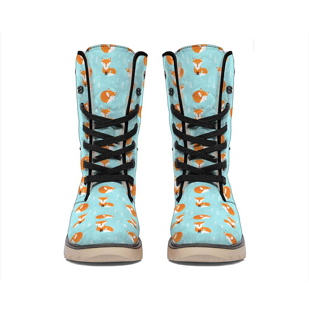 Winter Fox Pattern Print Winter Boots